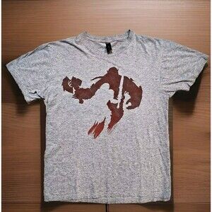 World of Warcraft Men's Large Exclusive Orc Human T-Shirt Gray Fast Shipping USA